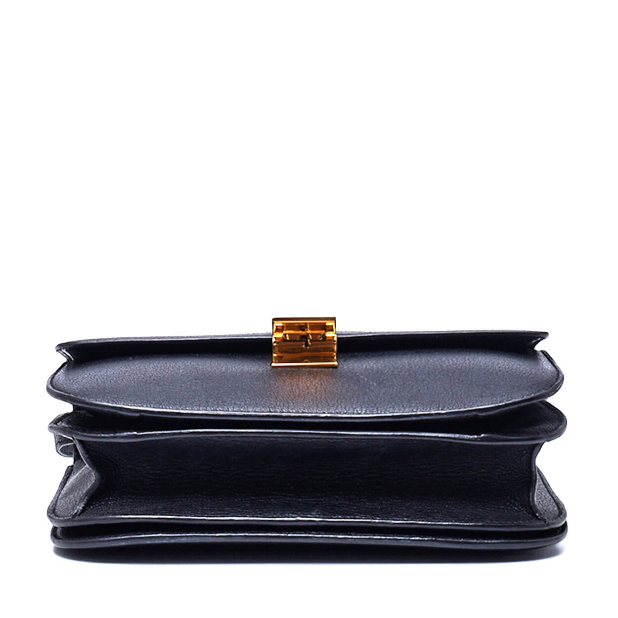 Celine - Black Grained Leather Classic Box Teen Flap Bag